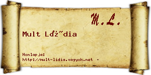 Mult Lídia névjegykártya